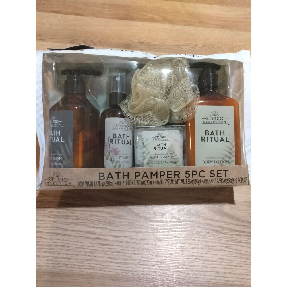 Studio Selection, Nature's Remedy Bath Pamper 5pc.Set Bath Ritual.‎ New.